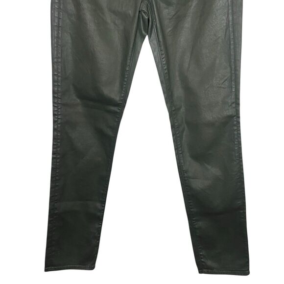 AG Adriano Goldschmied Prima Pants Womens 29x32 (Tag 27) Green Faux Leather NEW - Picture 5 of 10